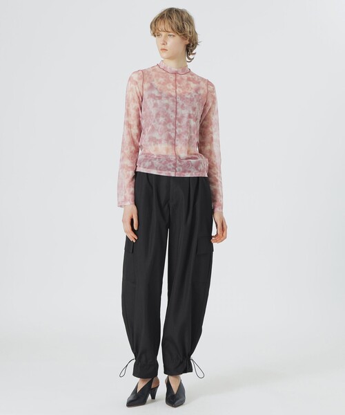 LOVELESS（ラブレス）の「マーブルプリントシアートップス（Tシャツ/カットソー・レディース・ピンク系その他2/ネイビー/ライトグレー/ブラック・36）」の9枚目の写真