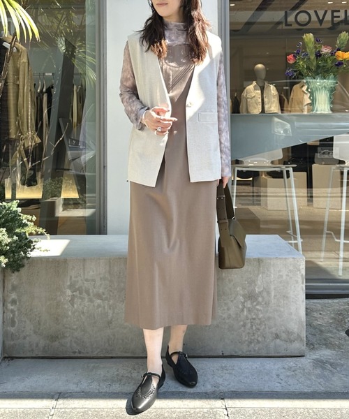 LOVELESS（ラブレス）の「マーブルプリントシアートップス（Tシャツ/カットソー・レディース・ピンク系その他2/ネイビー/ライトグレー/ブラック・36）」の5枚目の写真