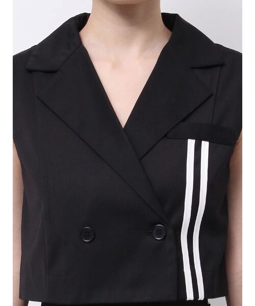 EATME（イートミー）の「ラインショートベスト（セットアップ可能）（ベスト・レディース・ピンク/ベージュ/ブラック・FREE）」の14枚目の写真