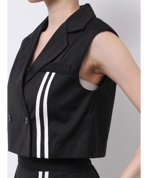 EATME（イートミー）の「ラインショートベスト（セットアップ可能）（ベスト・レディース・ピンク/ベージュ/ブラック・FREE）」の15枚目の写真