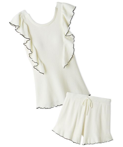 フリルニットセットアップ（ルームウェア/パジャマ）｜SNIDEL HOME