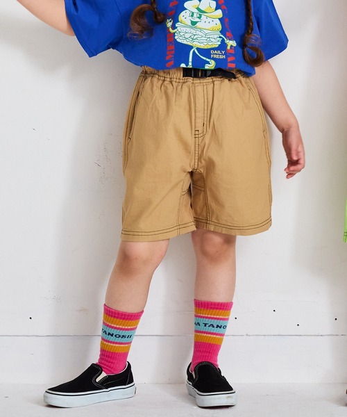 Life Support Products（ライフサポートプロダクツ）の「リップストップ無地クライミングショートパンツ（その他パンツ・キッズ・ローズ/グレー/ブルー/ライトブルー/ブラック/オレンジ/ベージュ/ライム・100/95/90/80/110/150/140/130/120）」の4枚目の写真