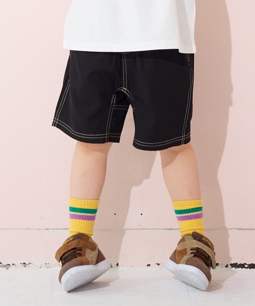 Life Support Products（ライフサポートプロダクツ）の「リップストップ無地クライミングショートパンツ（その他パンツ・キッズ・ローズ/グレー/ブルー/ライトブルー/ブラック/オレンジ/ベージュ/ライム・100/95/90/80/110/150/140/130/120）」の2枚目の写真