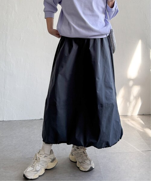 LBC（エルビーシー）の「撥水バルーンドロストスカート（スカート・レディース・チャコール/ベージュ・M）」の10枚目の写真