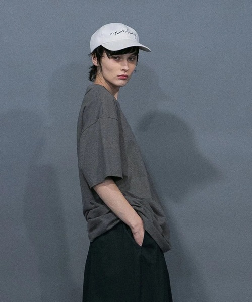 my beautiful landlet（マイビューティフルランドレット）の「【my beautiful landlet】 ECOARCH HEMP JERSEY OVERSIZED T-SHIRT（Tシャツ/カットソー・メンズ・チャコールグレー/モカ/ネイビー/ブラック・1/0）」の9枚目の写真