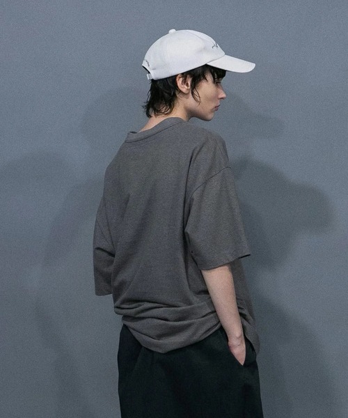 my beautiful landlet（マイビューティフルランドレット）の「【my beautiful landlet】 ECOARCH HEMP JERSEY OVERSIZED T-SHIRT（Tシャツ/カットソー・メンズ・チャコールグレー/モカ/ネイビー/ブラック・1/0）」の10枚目の写真