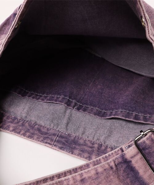 Revo.（レボ）の「ヴィンテージライク フェード加工 デニム ワンハンドル ショルダーバッグ（ショルダーバッグ・レディース・ブラック/カーキ/パープル/オレンジ・FREE）」の7枚目の写真