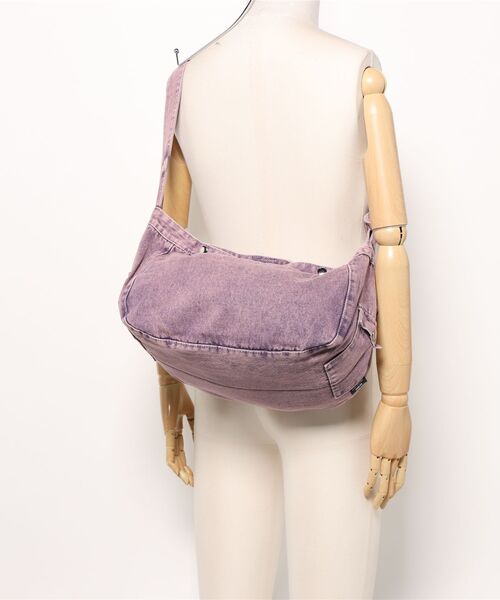 Revo.（レボ）の「ヴィンテージライク フェード加工 デニム ワンハンドル ショルダーバッグ（ショルダーバッグ・レディース・ブラック/カーキ/パープル/オレンジ・FREE）」の8枚目の写真