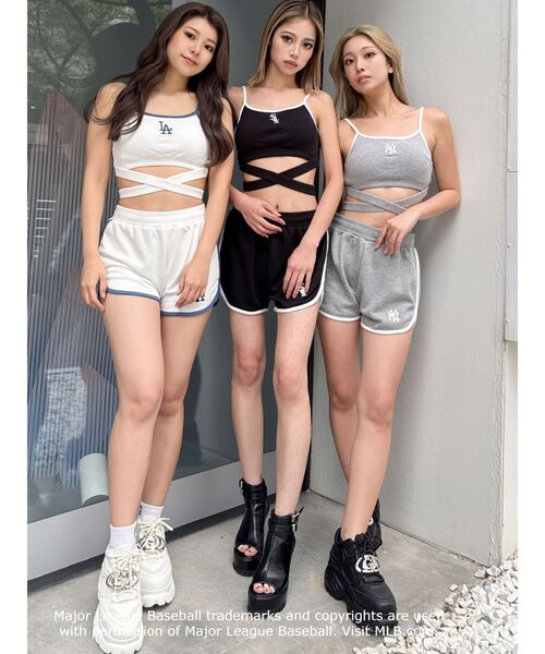 MLB　LA　パット付き　ハーフZIP　リブ　トップス　ショーパン　セットアップ 楽天市場】MLB キッズ セットアップ 子供服 ベビー服 2点セット