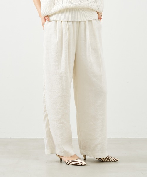 MICA&DEAL（マイカ＆ディール）の「シアーワイドパンツ〈セットアップ対応〉（その他パンツ・レディース・ブラウン/グレー/オフホワイト・FREE）」の4枚目の写真