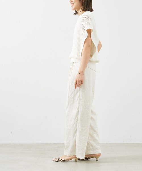 MICA&DEAL（マイカ＆ディール）の「シアーワイドパンツ〈セットアップ対応〉（その他パンツ・レディース・ブラウン/グレー/オフホワイト・FREE）」の8枚目の写真