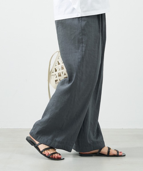 MICA&DEAL（マイカ＆ディール）の「シアーワイドパンツ〈セットアップ対応〉（その他パンツ・レディース・ブラウン/グレー/オフホワイト・FREE）」の20枚目の写真