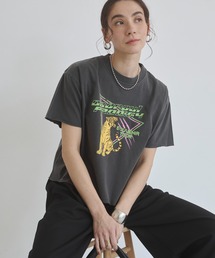 ヴィンテージライク カットオフ プリント Tシャツ(半袖)