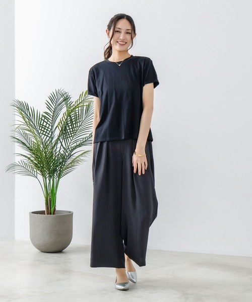 HANES(ヘインズ)の「【Hanes/ヘインズ】キャップスリーブTシャツ(Tシャツ/カットソー・レディース・グレー/ホワイト/ブラック・FREE)」の15枚目の写真