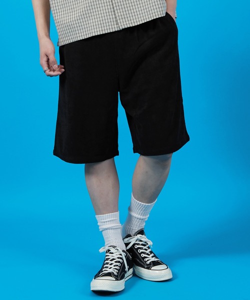 SIDEWAY STANCE（サイドウェイスタンス）の「【SIDEWAY STANCE】パイル地 ショートパンツ（その他パンツ・メンズ・ホワイト/ブラック/杢グレー・SMALL/MEDIUM/LARGE/X-LARGE）」の2枚目の写真