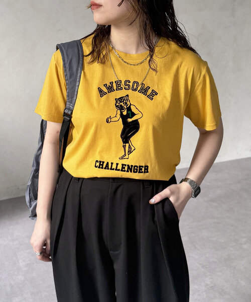 CPCM(シーピーシーエム)の「シアーフロッキー半袖T(Tシャツ/カットソー・レディース・チャコールグレー/ブルー/ホワイト系その他2/グレー/ネイビー/イエロー/レッド/ホワイト系その他/ホワイト・FREE)」の8枚目の写真