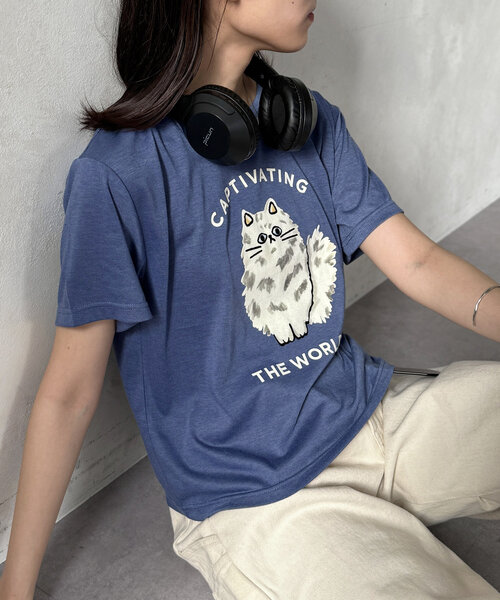 CPCM(シーピーシーエム)の「シアーフロッキー半袖T(Tシャツ/カットソー・レディース・チャコールグレー/ブルー/ホワイト系その他2/グレー/ネイビー/イエロー/レッド/ホワイト系その他/ホワイト・FREE)」の7枚目の写真