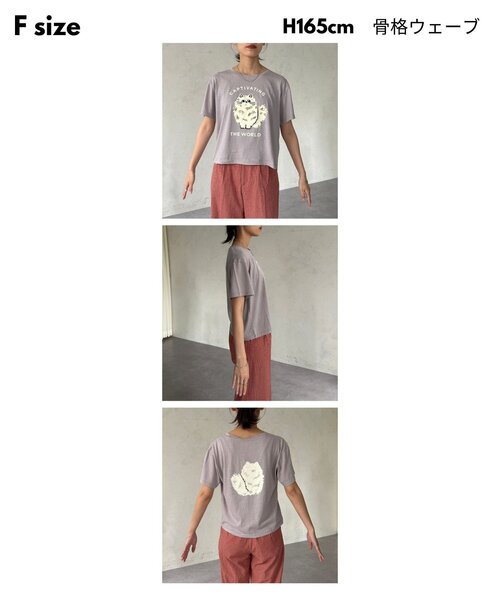 CPCM(シーピーシーエム)の「シアーフロッキー半袖T(Tシャツ/カットソー・レディース・チャコールグレー/ブルー/ホワイト系その他2/グレー/ネイビー/イエロー/レッド/ホワイト系その他/ホワイト・FREE)」の12枚目の写真