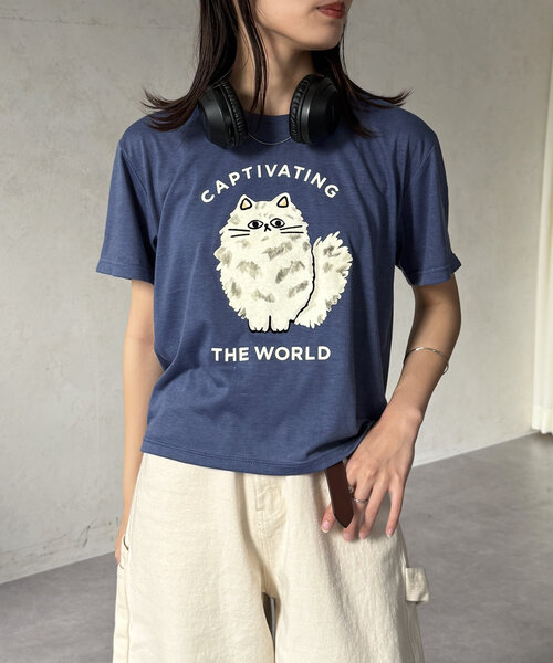 CPCM(シーピーシーエム)の「シアーフロッキー半袖T(Tシャツ/カットソー・レディース・チャコールグレー/ブルー/ホワイト系その他2/グレー/ネイビー/イエロー/レッド/ホワイト系その他/ホワイト・FREE)」の20枚目の写真