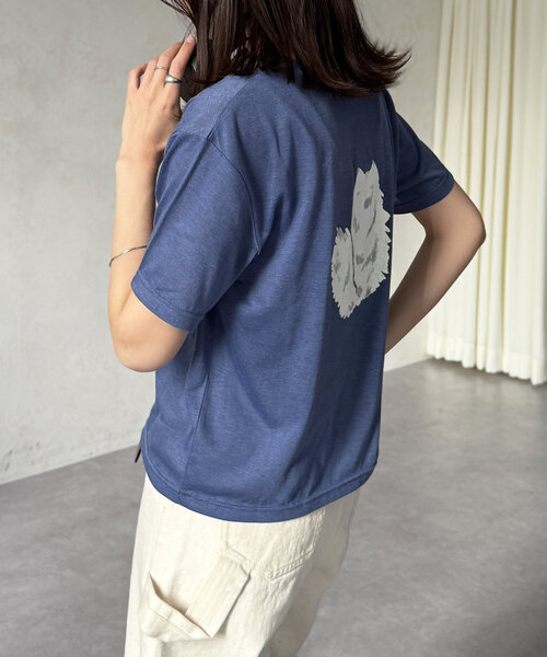 CPCM(シーピーシーエム)の「シアーフロッキー半袖T(Tシャツ/カットソー・レディース・チャコールグレー/ブルー/ホワイト系その他2/グレー/ネイビー/イエロー/レッド/ホワイト系その他/ホワイト・FREE)」の21枚目の写真
