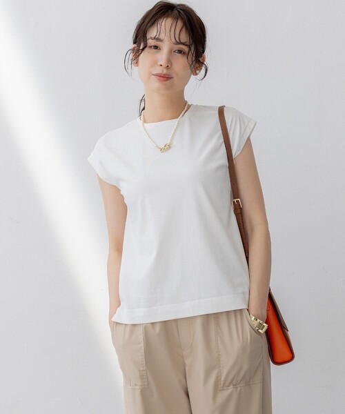 組曲(クミキョク)の「フレンチスリーブカットソー(Tシャツ/カットソー・レディース・グレー系/アイボリー系/ブラック系・2/3)」の1枚目の写真