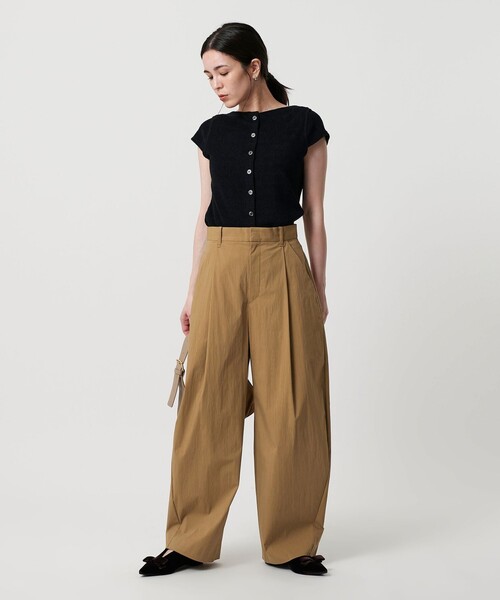 25SS今季新品　接触冷感 BEAUTY&YOUTH タック カーブパンツ セール】タック カーブパンツ -接触冷感-（その他パンツ