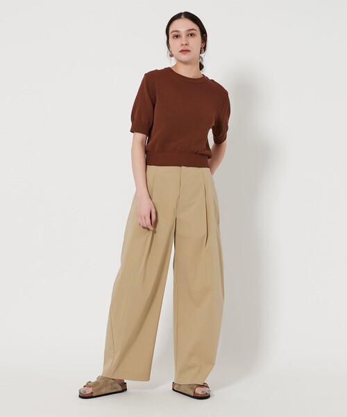 25SS今季新品　接触冷感 BEAUTY&YOUTH タック カーブパンツ タック カーブパンツ -接触冷感-（その他パンツ）｜BEAUTY&YOUTH