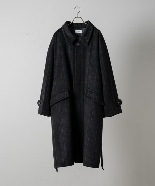 Heavy Melton check shaggy over coat - special edition / ヘビー
