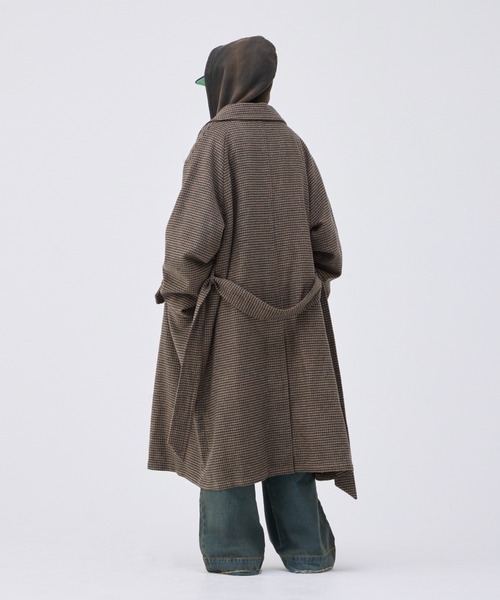 Heavy Melton check shaggy over coat - special edition / ヘビー