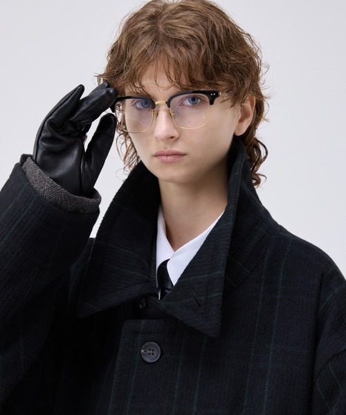 Heavy Melton check shaggy over coat - special edition / ヘビー