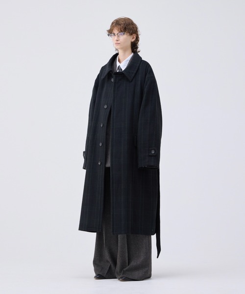 soerte（ソエルテ）の「Heavy Melton Check Shaggy Over Coat / ヘビー