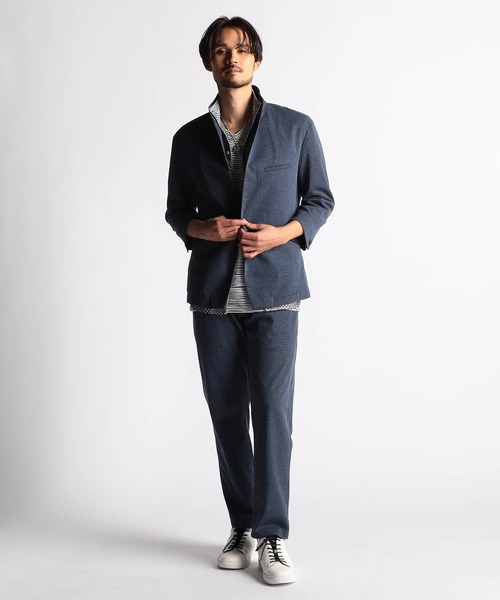 NICOLE CLUB FOR MEN(ニコルクラブフォーメン)の「バーズアイカノコ 8分丈イージーパンツ(その他パンツ・メンズ・ラベンダー/ブルー/グレー/ライトグレー/ブラック・MEDIUM/LARGE/X-LARGE/SMALL)」の9枚目の写真