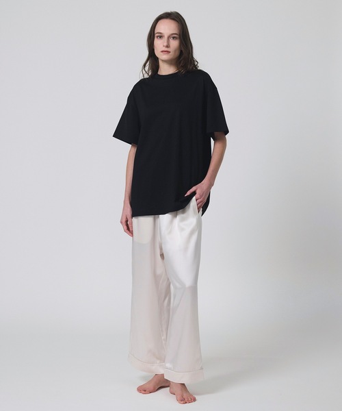 Foo Tokyo（フートーキョー）の「【ウィメンズ】シルクコットンTシャツ ブラック（Tシャツ/カットソー・レディース・ブラック・M/S）」の4枚目の写真