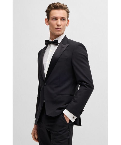 BOSS（ボス）の「ラウンドカフリンク ブラックエナメル インサーション（カフリンクス・メンズ・ネイビー/ブラック・ONESIZE）」の5枚目の写真