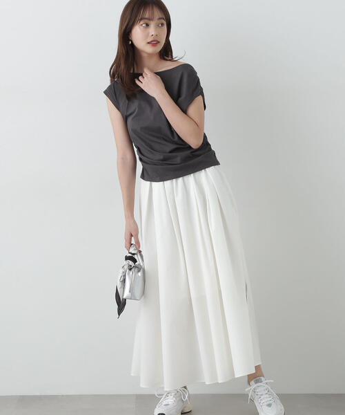 PROPORTION BODY DRESSING（プロポーションボディドレッシング）の「アシメＴシャツ / 1215160503（Tシャツ/カットソー・レディース・ホワイト/ピンク/ダークグレー・FREE）」の6枚目の写真