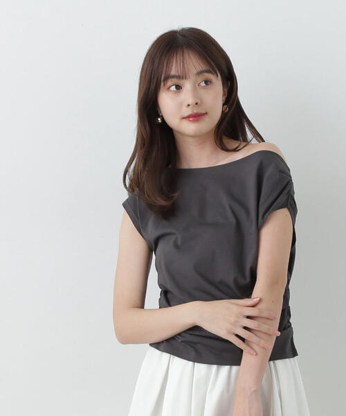 PROPORTION BODY DRESSING（プロポーションボディドレッシング）の「アシメＴシャツ / 1215160503（Tシャツ/カットソー・レディース・ホワイト/ピンク/ダークグレー・FREE）」の7枚目の写真