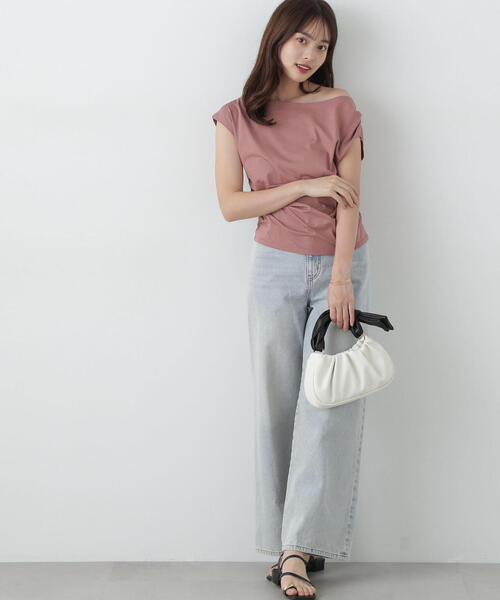 PROPORTION BODY DRESSING（プロポーションボディドレッシング）の「アシメＴシャツ / 1215160503（Tシャツ/カットソー・レディース・ホワイト/ピンク/ダークグレー・FREE）」の14枚目の写真