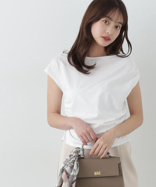 PROPORTION BODY DRESSING（プロポーションボディドレッシング）の「アシメＴシャツ / 1215160503（Tシャツ/カットソー・レディース・ホワイト/ピンク/ダークグレー・FREE）」の2枚目の写真