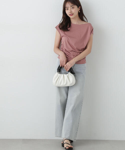 PROPORTION BODY DRESSING（プロポーションボディドレッシング）の「アシメＴシャツ / 1215160503（Tシャツ/カットソー・レディース・ホワイト/ピンク/ダークグレー・FREE）」の3枚目の写真