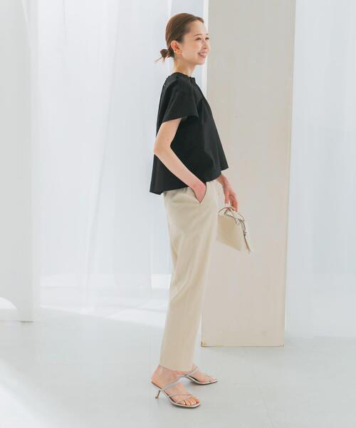 URBAN RESEARCH ROSSO WOMEN(アーバンリサーチ ロッソ)の「ウォッシャブルイージーテーパードパンツ(その他パンツ・レディース・グリーン/グレー系その他/ブラック・FREE)」の8枚目の写真