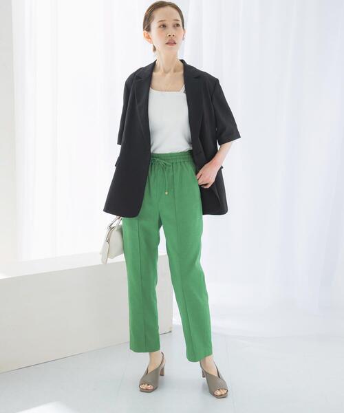 URBAN RESEARCH ROSSO WOMEN(アーバンリサーチ ロッソ)の「ウォッシャブルイージーテーパードパンツ(その他パンツ・レディース・グリーン/グレー系その他/ブラック・FREE)」の14枚目の写真