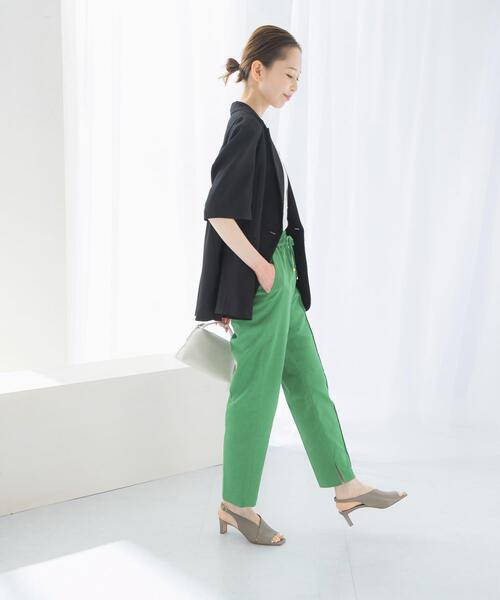 URBAN RESEARCH ROSSO WOMEN(アーバンリサーチ ロッソ)の「ウォッシャブルイージーテーパードパンツ(その他パンツ・レディース・グリーン/グレー系その他/ブラック・FREE)」の15枚目の写真