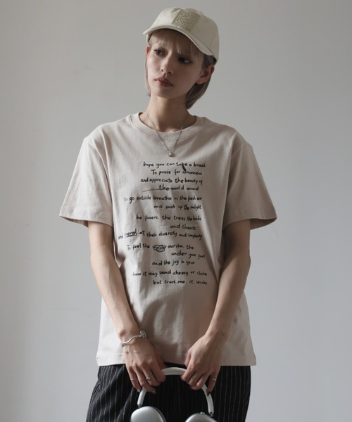 Ulysses（ユリシス）の「レタリングロゴＴシャツ（Tシャツ/カットソー・レディース・ホワイト/グレー/ブラック・F）」の3枚目の写真