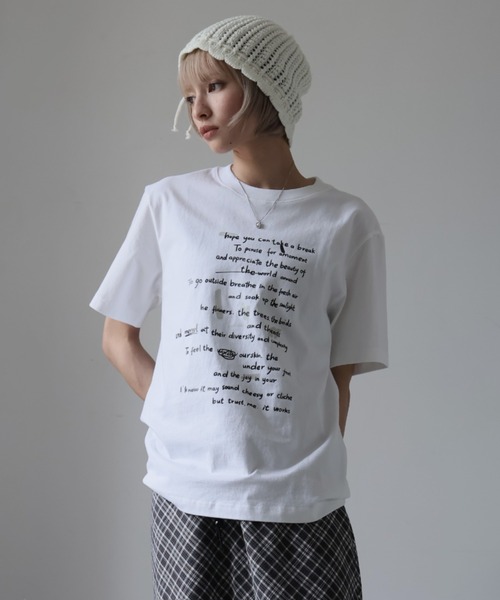 Ulysses（ユリシス）の「レタリングロゴＴシャツ（Tシャツ/カットソー・レディース・ホワイト/グレー/ブラック・F）」の2枚目の写真