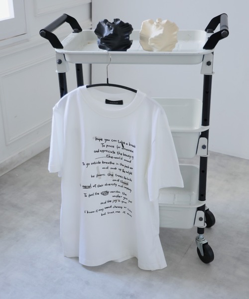 Ulysses（ユリシス）の「レタリングロゴＴシャツ（Tシャツ/カットソー・レディース・ホワイト/グレー/ブラック・F）」の9枚目の写真