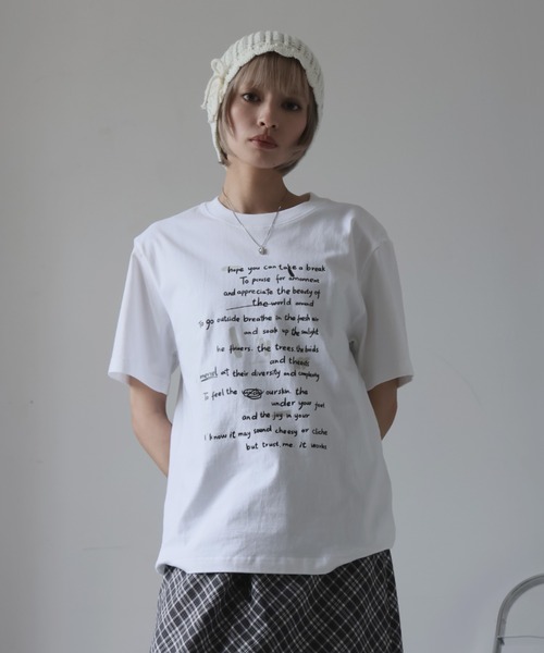 Ulysses（ユリシス）の「レタリングロゴＴシャツ（Tシャツ/カットソー・レディース・ホワイト/グレー/ブラック・F）」の4枚目の写真