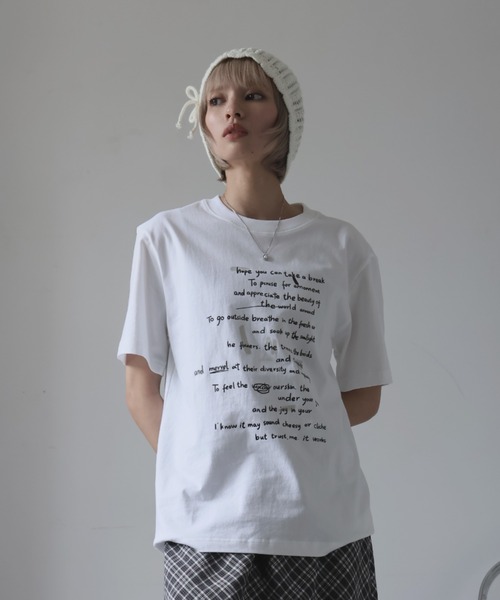 Ulysses（ユリシス）の「レタリングロゴＴシャツ（Tシャツ/カットソー・レディース・ホワイト/グレー/ブラック・F）」の5枚目の写真