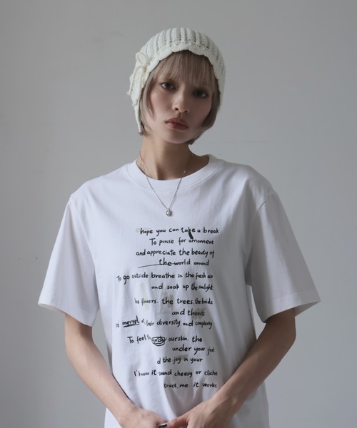 Ulysses（ユリシス）の「レタリングロゴＴシャツ（Tシャツ/カットソー・レディース・ホワイト/グレー/ブラック・F）」の6枚目の写真