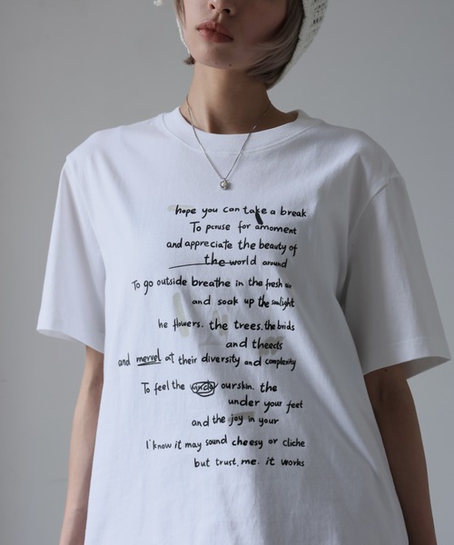 Ulysses（ユリシス）の「レタリングロゴＴシャツ（Tシャツ/カットソー・レディース・ホワイト/グレー/ブラック・F）」の7枚目の写真