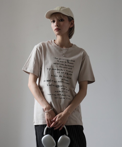 Ulysses（ユリシス）の「レタリングロゴＴシャツ（Tシャツ/カットソー・レディース・ホワイト/グレー/ブラック・F）」の12枚目の写真